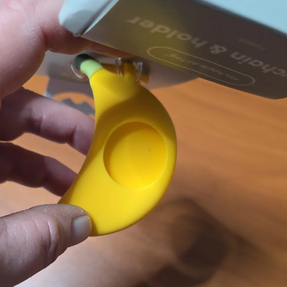 Heyday Yellow Banana Keychain Holder for AirTag